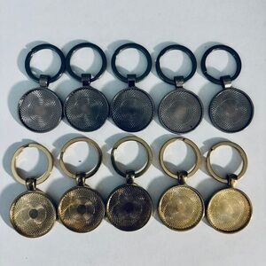 Set of 10 Metal Keychains in Dark Silver, and Gold Colour, NWT